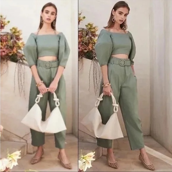 Cult Gaia Kenny Goatskin Woven PVC Pumps - Picture 2 of 5